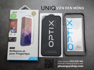 Dán cường lực iPhone 15 Promax - UniQ VIVID (full viền đen)